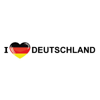 Sticker   I love Deutschland   19 x 4 cm   Duitsland   landenthema