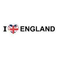 Sticker   I love England   19 x 4 cm   Engeland   landenthema