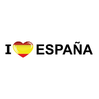 Sticker   I love Espana   19 x 4 cm   Spanje   landenthema