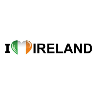 Sticker   I love Ireland   19 x 4 cm   Ierland   landenthema
