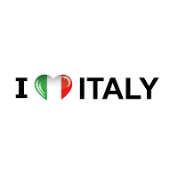 Sticker   I love Italy   19 x 4 cm   Italie   landenthema