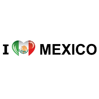 Sticker   I love Mexico   19 x 4 cm   Mexico   landenthema