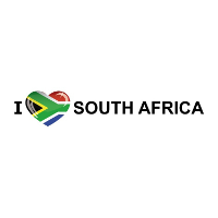 Sticker   I love South Africa   19 x 4 cm   Zuid Afrika   landenthema