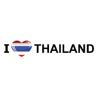 Sticker   I love Thailand   19 x 4 cm   Thailand   landenthema
