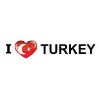 Sticker   I love Turkey   19 x 4 cm   Turkije   landenthema