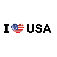 Sticker   I love USA   19 x 4 cm   Amerika   landenthema