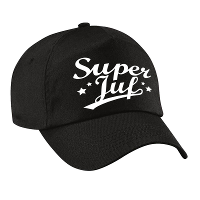Super juf cadeau petje   baseballcap   zwart   voor dames   bedankt   voor school leerkracht