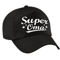 Super oma cadeau tekst petje   baseball cap   zwart   voor volwassenen   cadeau voor oma   moederda
