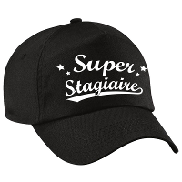 Super stagiaire cadeau petje   baseball cap   zwart   voor dames   bedankt   voor een stagiaire