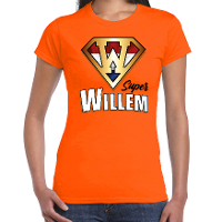 Super Willem t shirt oranje voor dames   Koningsdag shirts