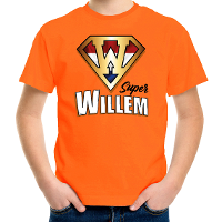 Super Willem t shirt oranje voor kinderen   EK/WK   Koningsdag shirts
