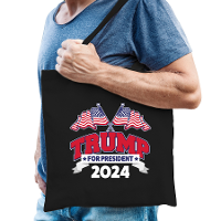Tas Trump for president   fout/grappig voor carnaval   42 x 38 cm