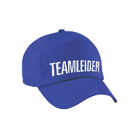 Teamleider tekst verkleed petje   blauw   voor volwassenen   Team chef   werk   carnaval
