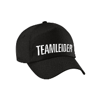Teamleider tekst verkleed petje   zwart   voor volwassenen   Team chef   werk   carnaval
