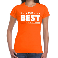 The Best tekst t shirt oranje dames