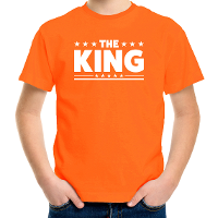 The King tekst t shirt oranje kids