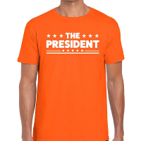 The President tekst t shirt oranje heren