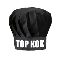 Top kok cadeau   koksmuts   zwart   dames en heren   verkleed