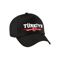 Turkije / Turkiye landen supporters pet   baseballcap   zwart   volwassenen