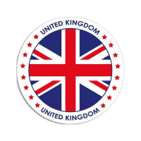 United Kingdom sticker rond 14,8 cm landen decoratie