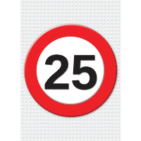 Verjaardag deurposter   25 jaar   stopbord   59 x 84 cm   leeftijd feestartikelen