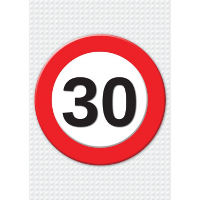 Verjaardag deurposter   30 jaar   stopbord   59 x 84 cm   leeftijd feestartikelen