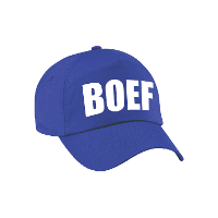 Verkleed Boef petje   baseball cap   blauw   voor dames en heren   Carnaval   Boeven