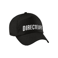 Verkleed petje   Directeur?  Zwart   volwassenen   baseball cap / pet
