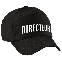 Verkleed petje kinderen   Directeur   zwart   baseball cap