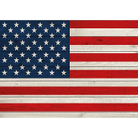 Vintage Amerikaanse vlag poster   84 x 59 cm   USA   landen versiering   feestartikelen