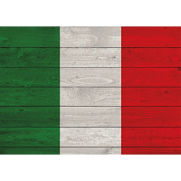 Bellatio Decorations Vintage Italiaanse vlag poster 84 x 59 cm