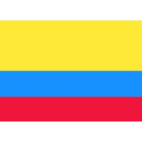 Vlag van Colombia stickers   7 x 10 cm   Landen   Colombiaanse vlaggetjes