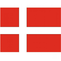 Vlag van Denemarken stickers   7 x 10 cm   Landen   Deense vlaggetjes