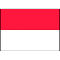 Vlag van Indonesie stickers   7 x 10 cm   Landen   Indonesische vlaggetjes