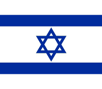 Vlag van Israel stickers   7.5 X 10 cm   Binnen/buiten