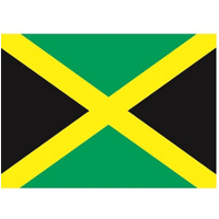 Vlag van Jamaica stickers   7 x 10 cm   Landen   Jamaicaanse vlaggetjes