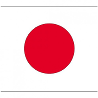 Vlag van Japan stickers   7 x 10 cm   Landen   Japanse vlaggetjes