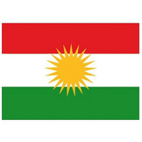 Vlag van Koerdistan stickers   7.5 X 10 cm   Landen thema   Supporters