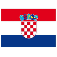 Vlag van Kroatie stickers   7 x 10 cm   Landen   Kroatische vlaggetjes