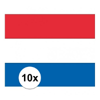 Vlag van Nederland stickers   10x   7.5 X 10 cm   Binnen/buiten