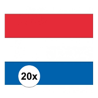 Vlag van Nederland stickers   20x   7.5 X 10 cm   Binnen/buiten