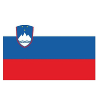 Vlag van Slovenie stickers   7 x 10 cm   Landen   Sloveense vlaggetjes