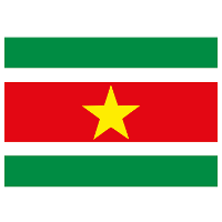 Vlag van Suriname stickers   7.5 X 10 cm   Binnen/buiten