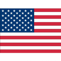 Vlag van USA/Amerika stickers   7.5 X 10 cm   Binnen/buiten