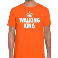 Wandel t shirt Walking King oranje heren
