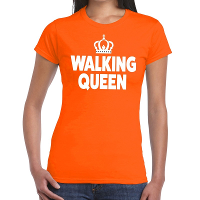 Wandel t shirt Walking Queen oranje dames