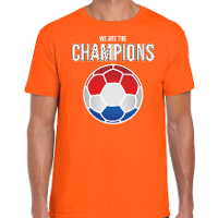 We are the champions Holland / Nederland supporter t shirt oranje voor heren