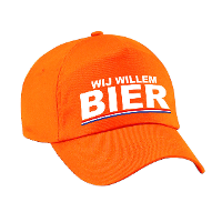 Wij Willem BIER   supporter petje   baseballcap   oranje   voor Koningsdag   EK/ WK