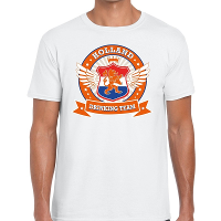 Wit Holland drinking team t shirt heren