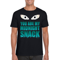 You are my midnight snack Halloween zombie t shirt zwart heren